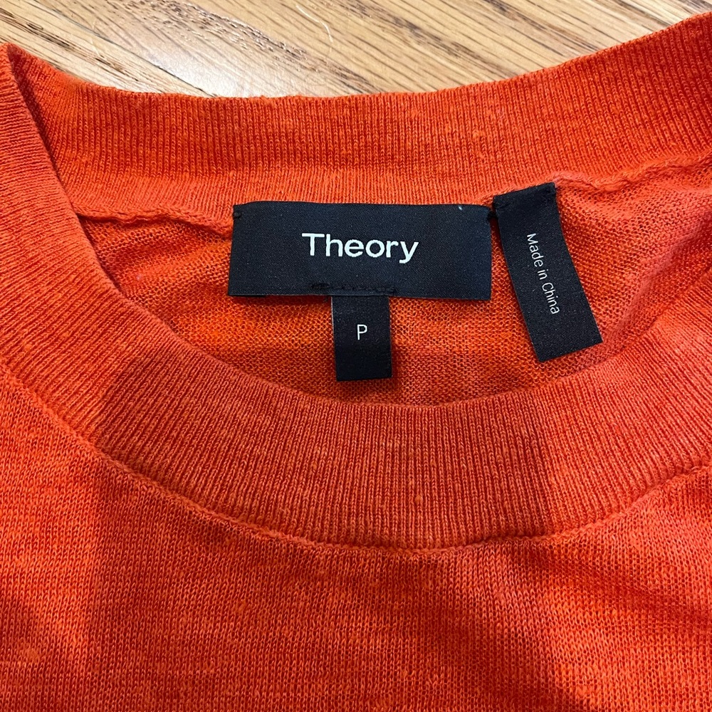 THEORY LINEN BLEND SLEEVELESS TOP - Picture 6 of 8